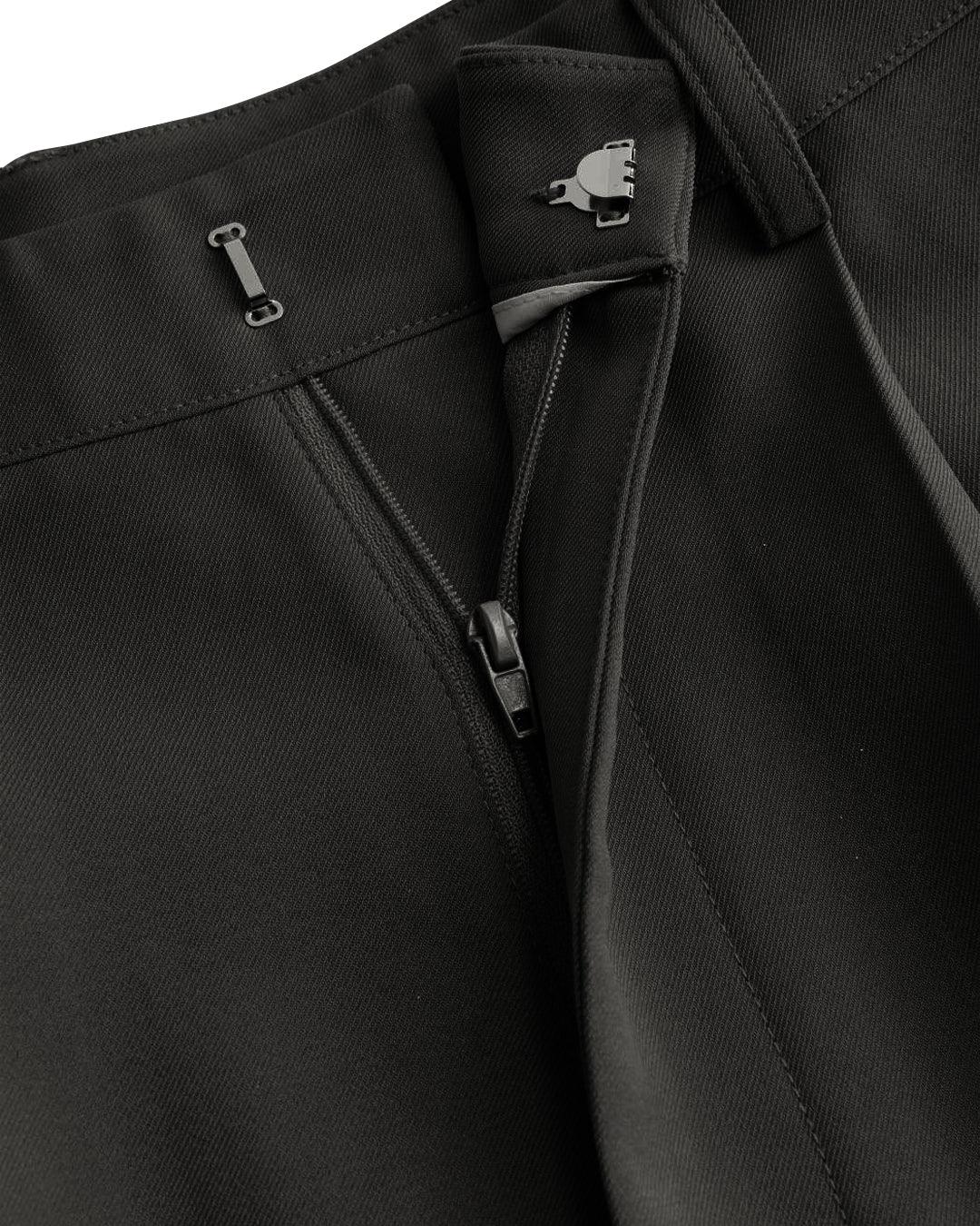 Caty | Pleated wide-leg trousers in black