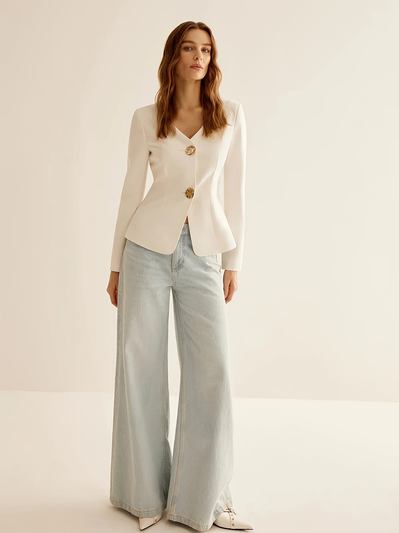 Ivory | Blazer met knopen