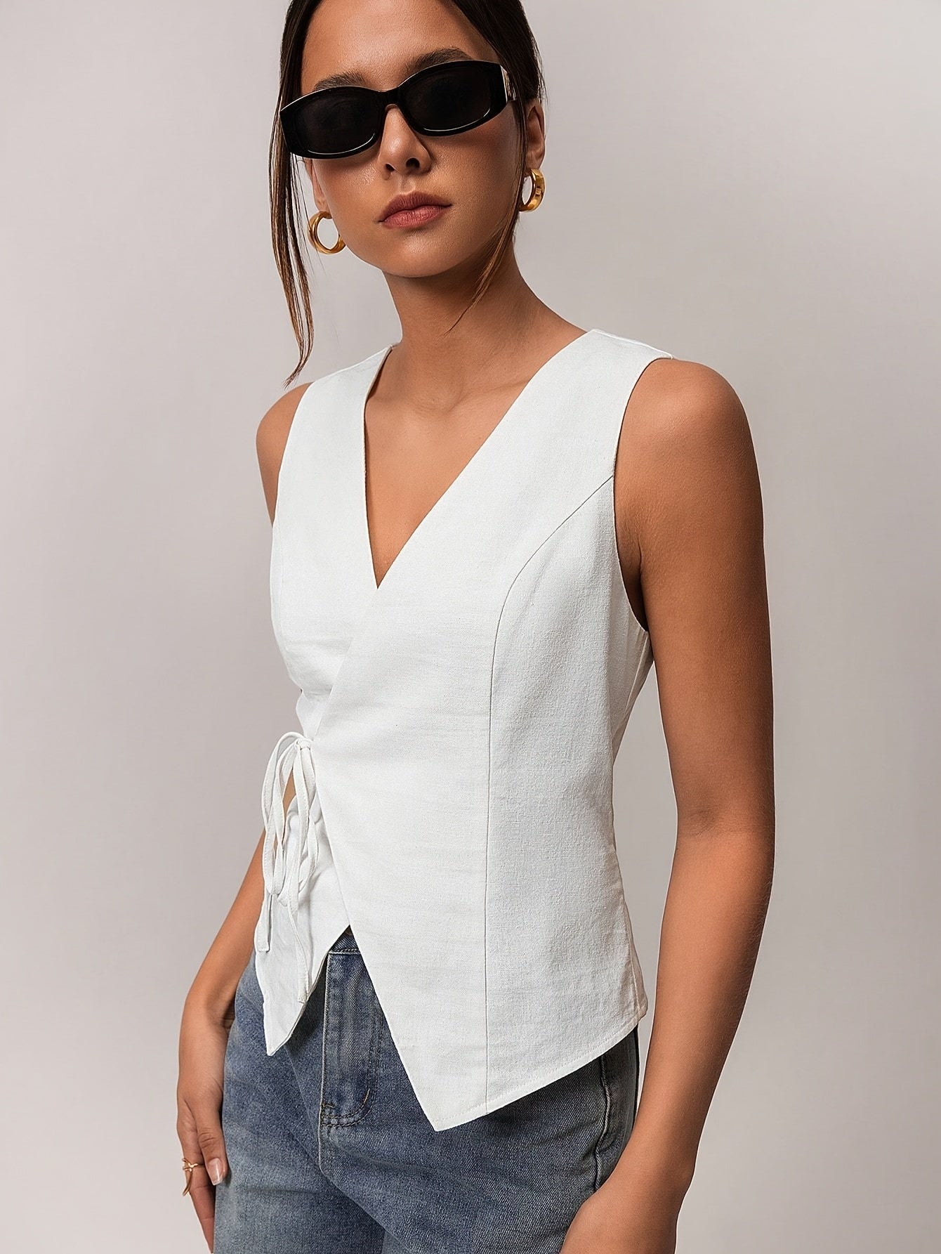 Nena | Wrap Top with Tie Detail