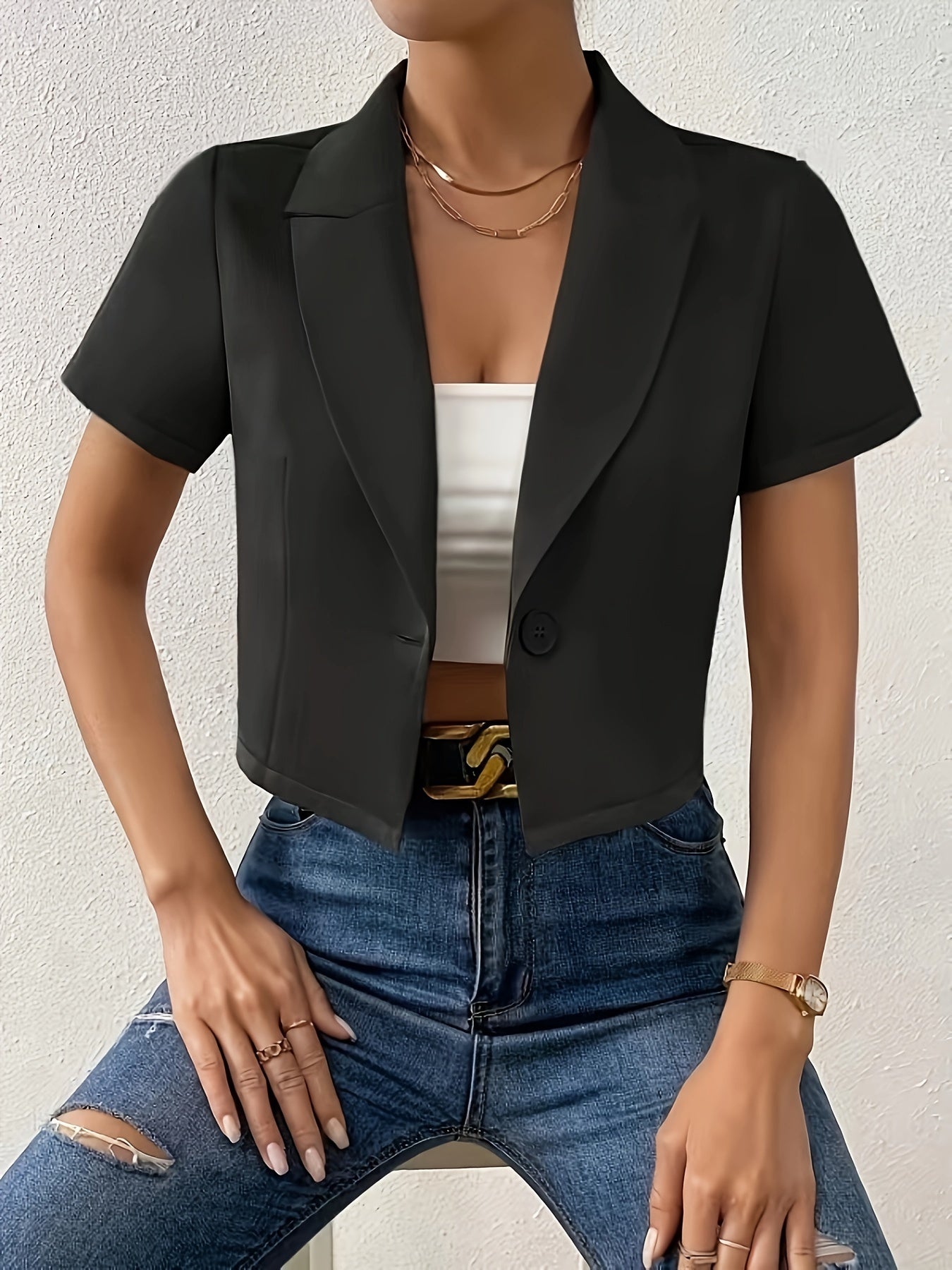 Sheryl | Blazer met korte mouwen