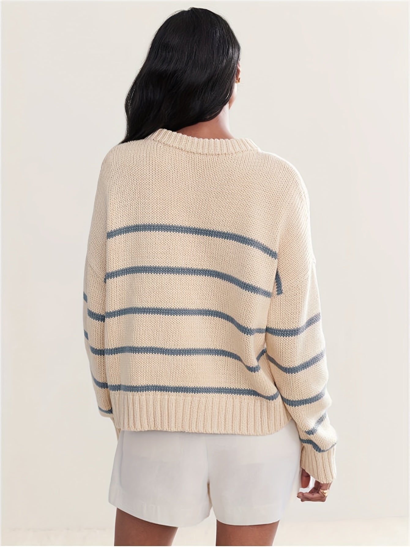 Chelly | Striped jumper with dropped shoulders