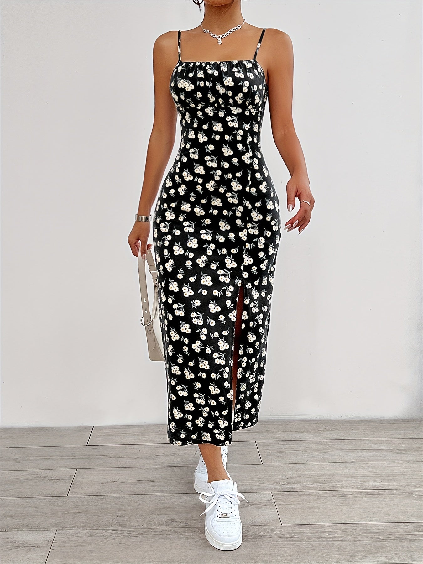 Lincy | Cami-jurk met bloemenprint