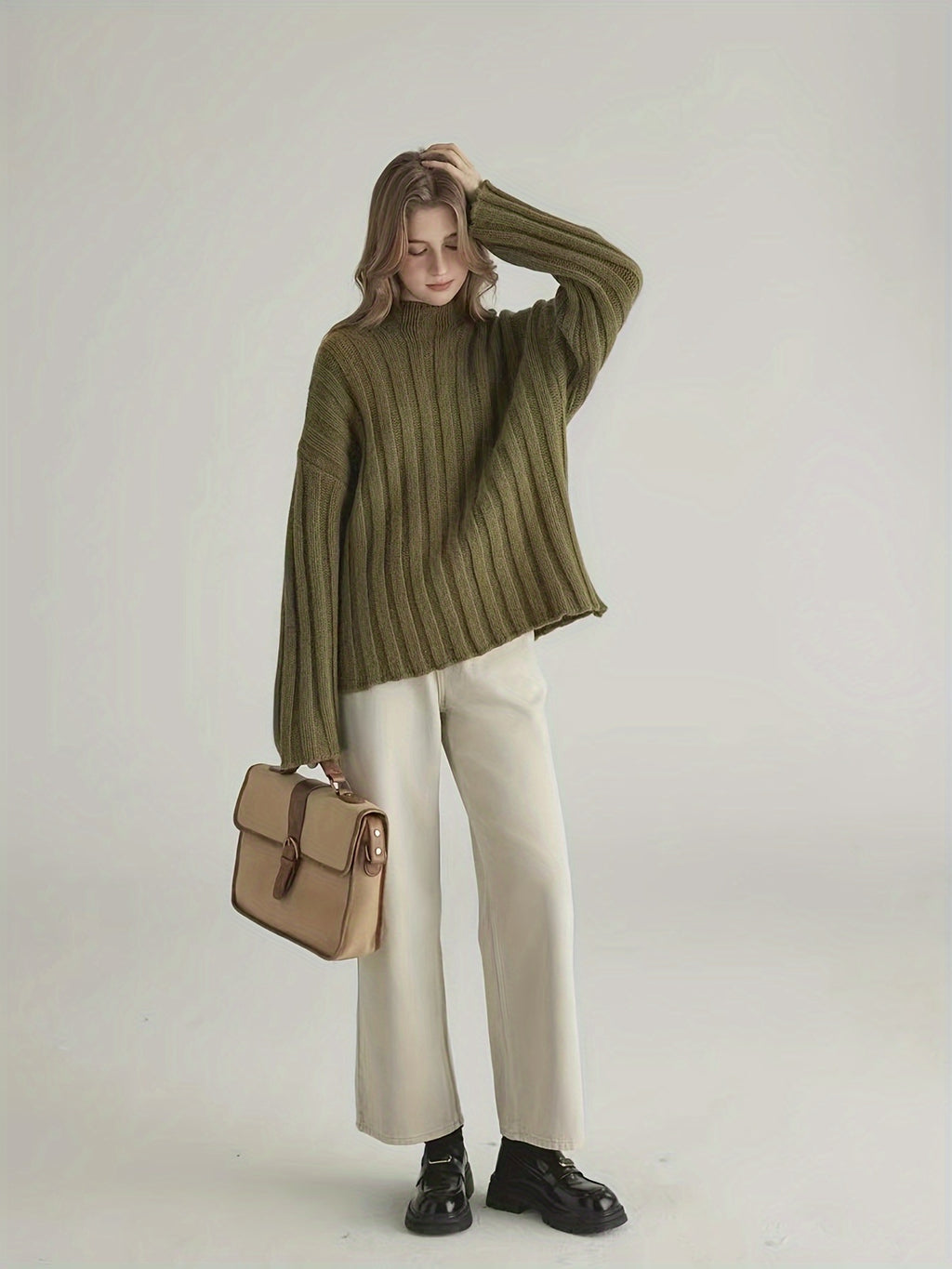 Cerella | Wide jumper with ribbed detail