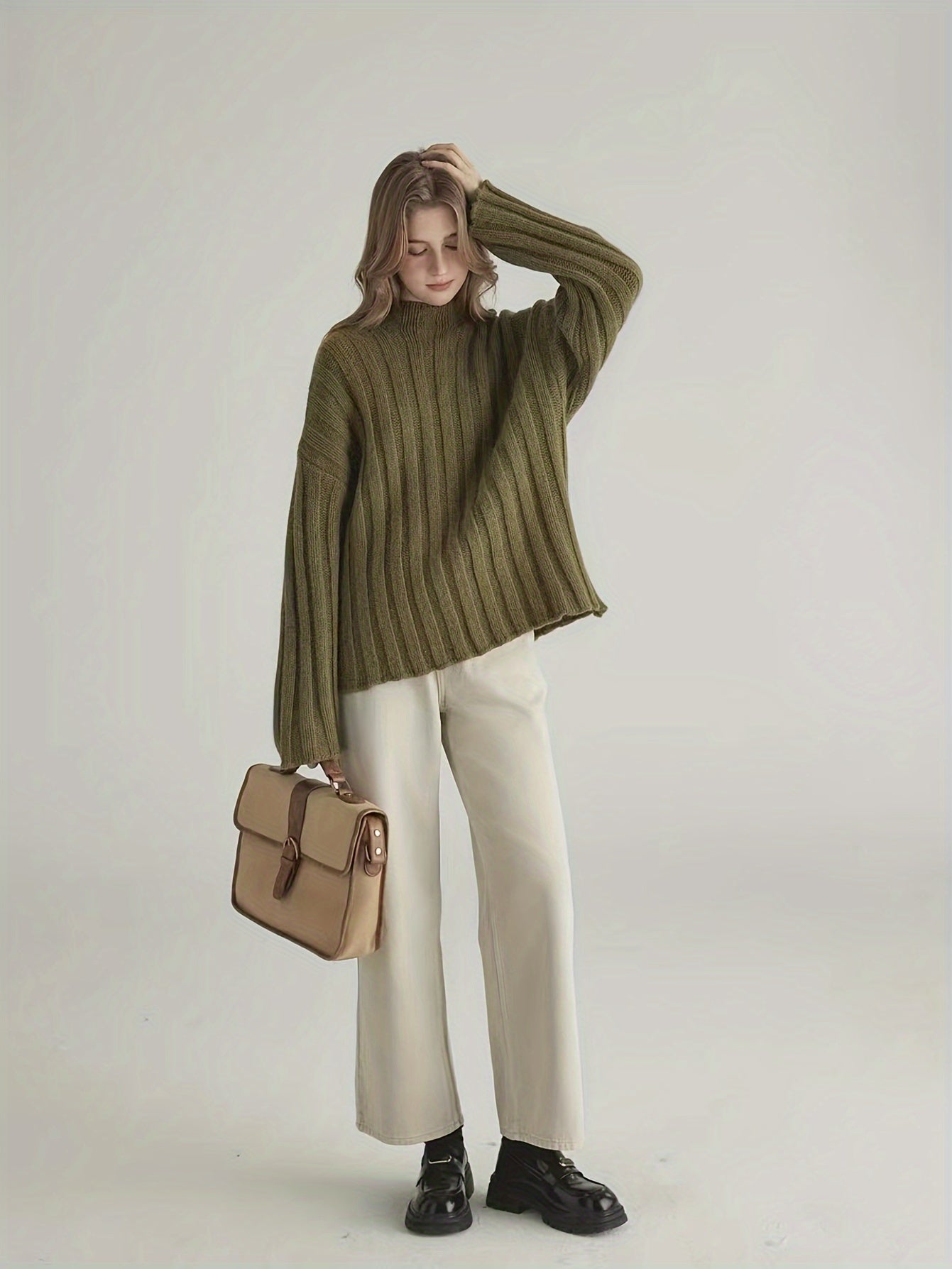 Cerella | Wide jumper with ribbed detail
