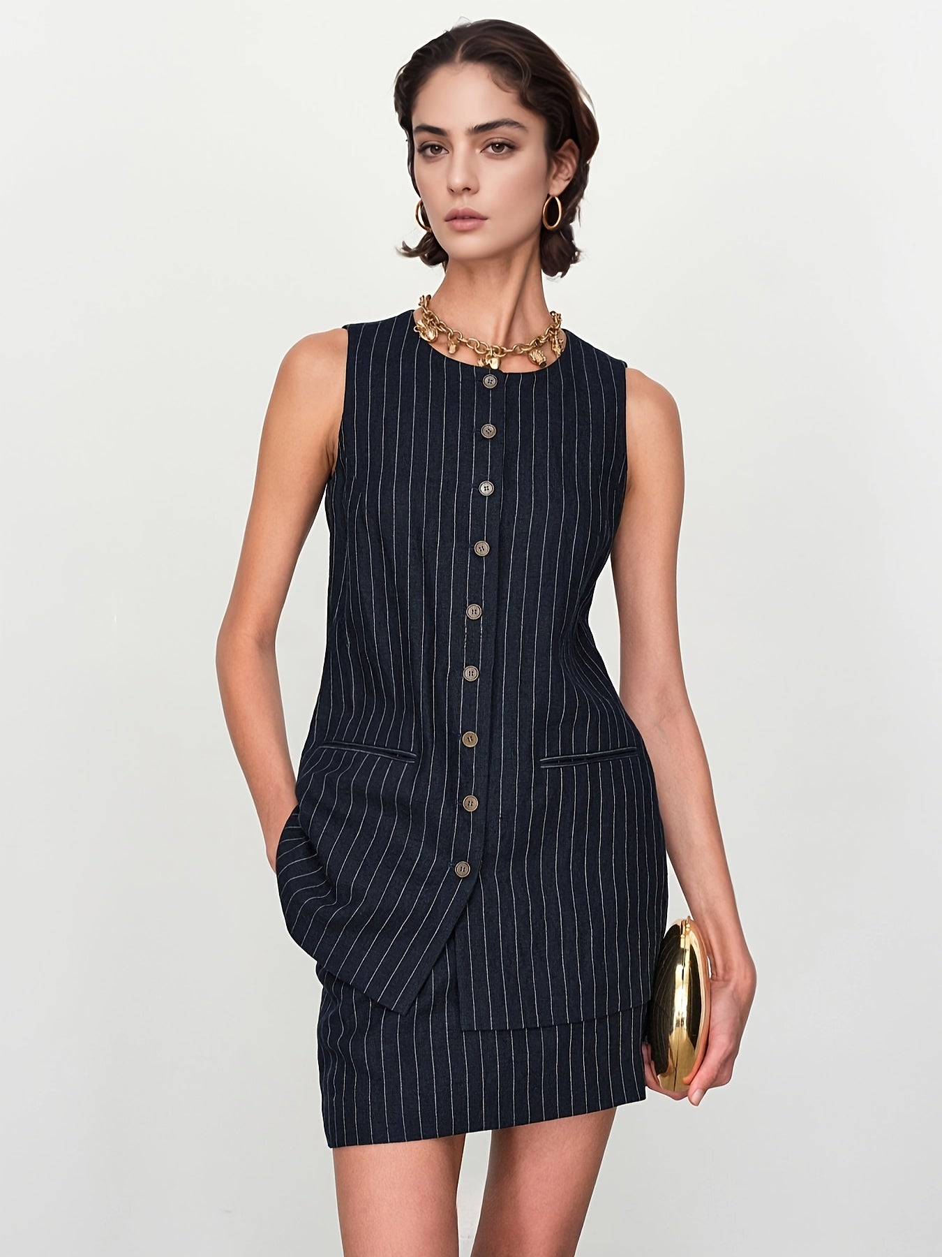 Urban stripe | Top + rok set