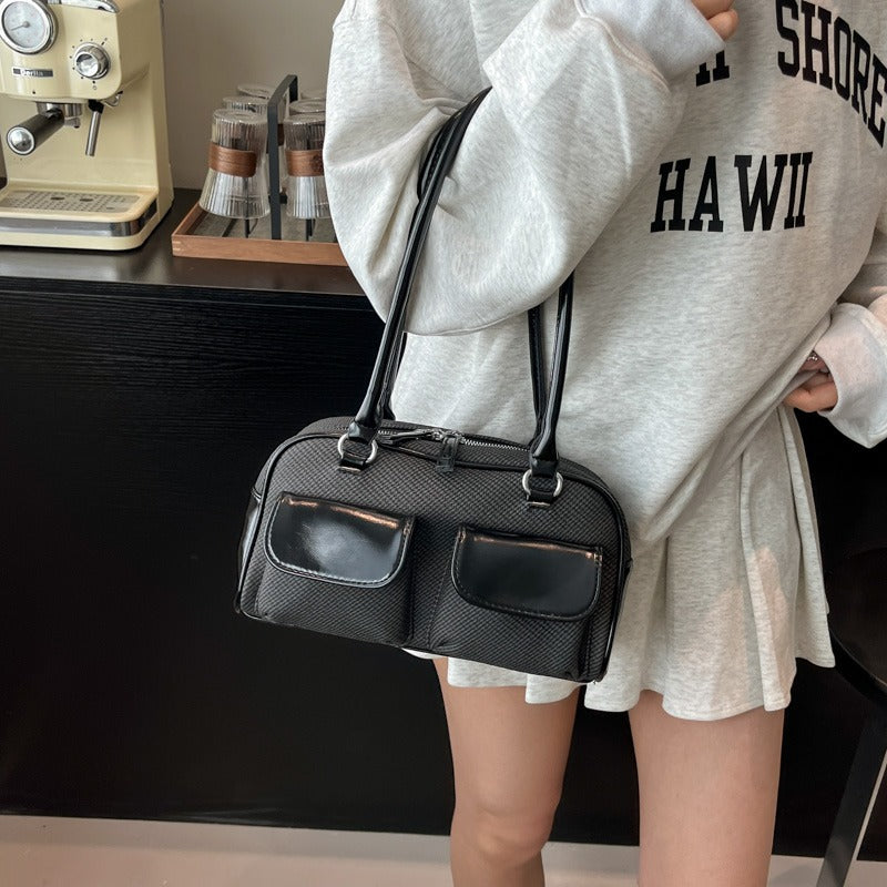 Pebbled Shoulder Bag