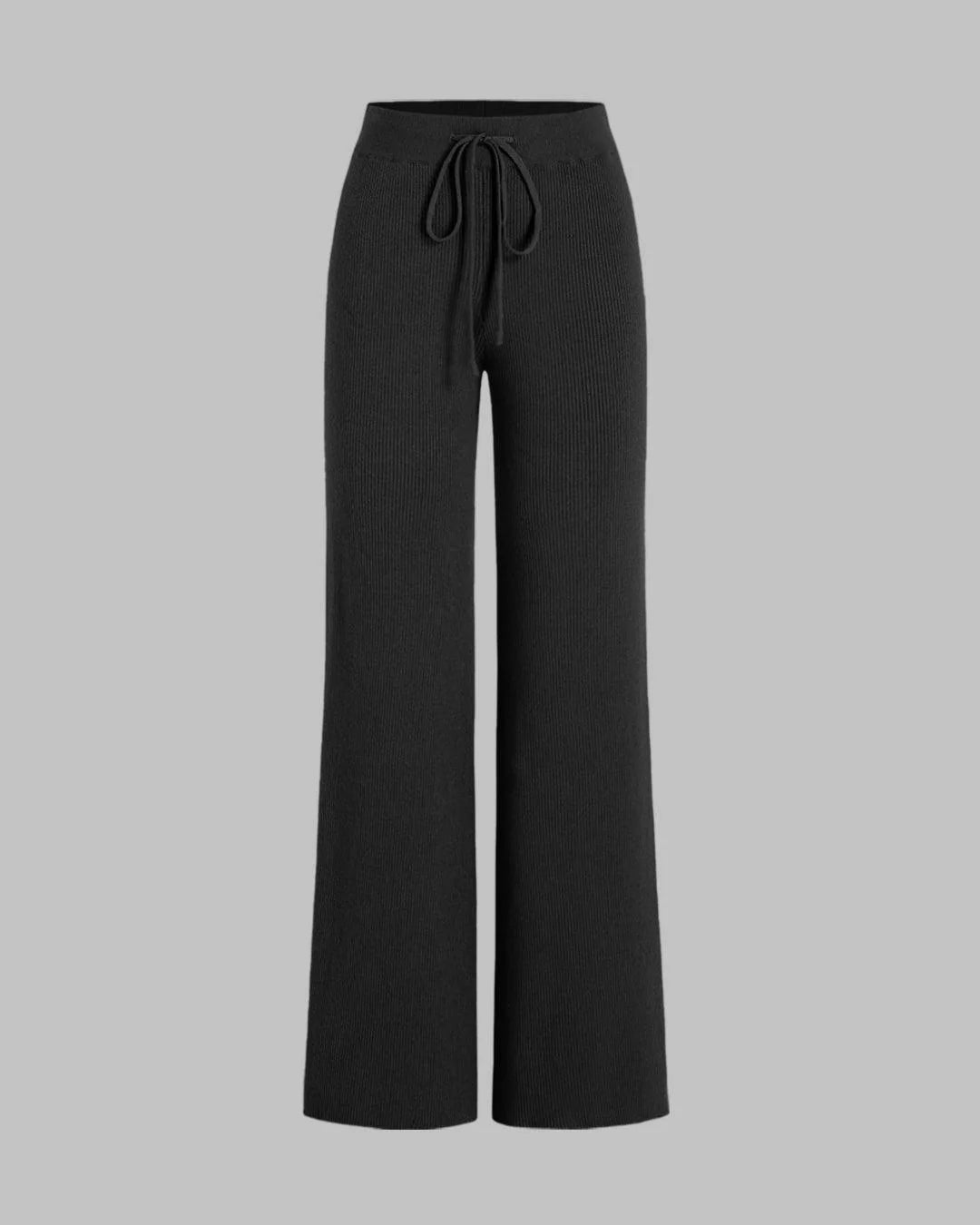 Carin | Ribbed wide-leg trousers