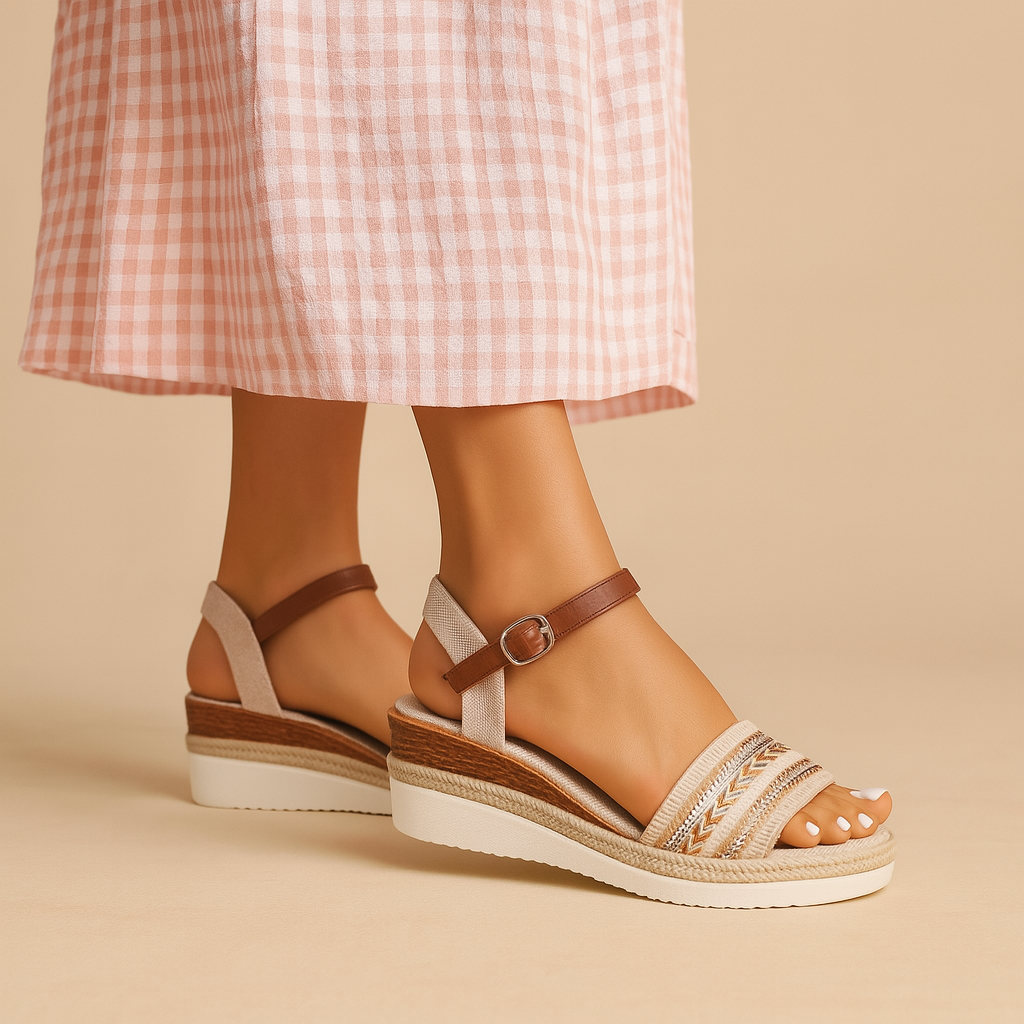 Strappy Wedge Sandals