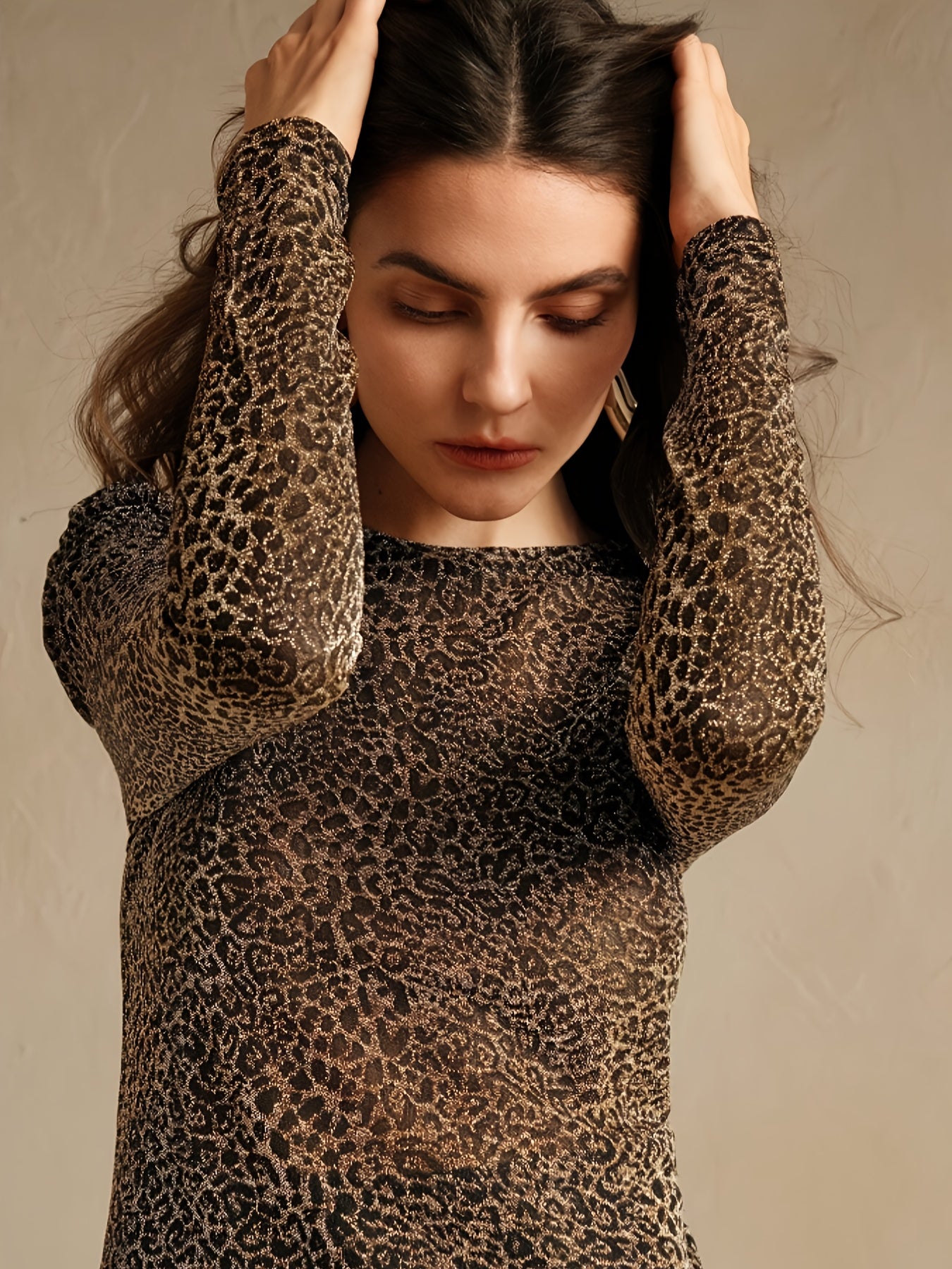 Elvie | Blouse met luipaardprint