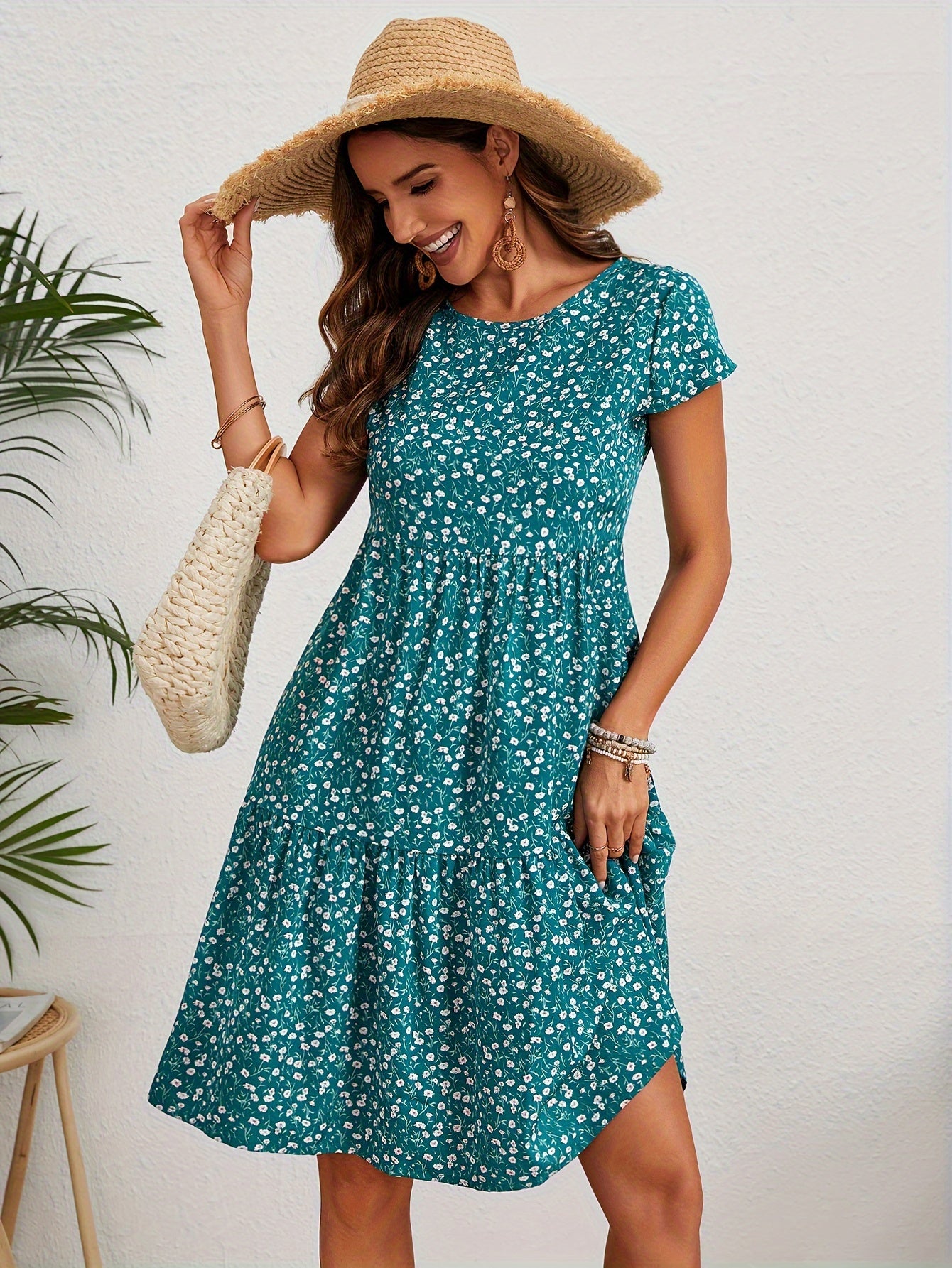 Cyenna | Jurk met bloemenprint