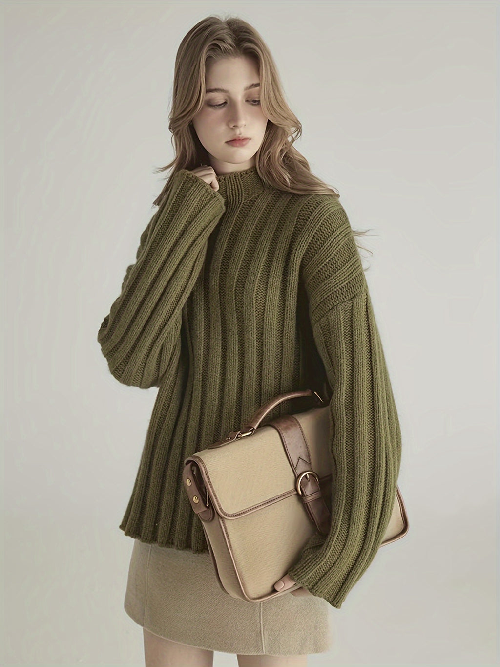 Cerella | Wide jumper with ribbed detail