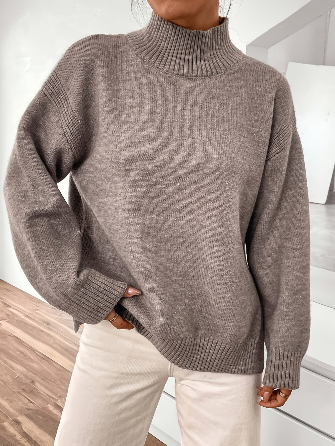 Winter sweater met hoge hals