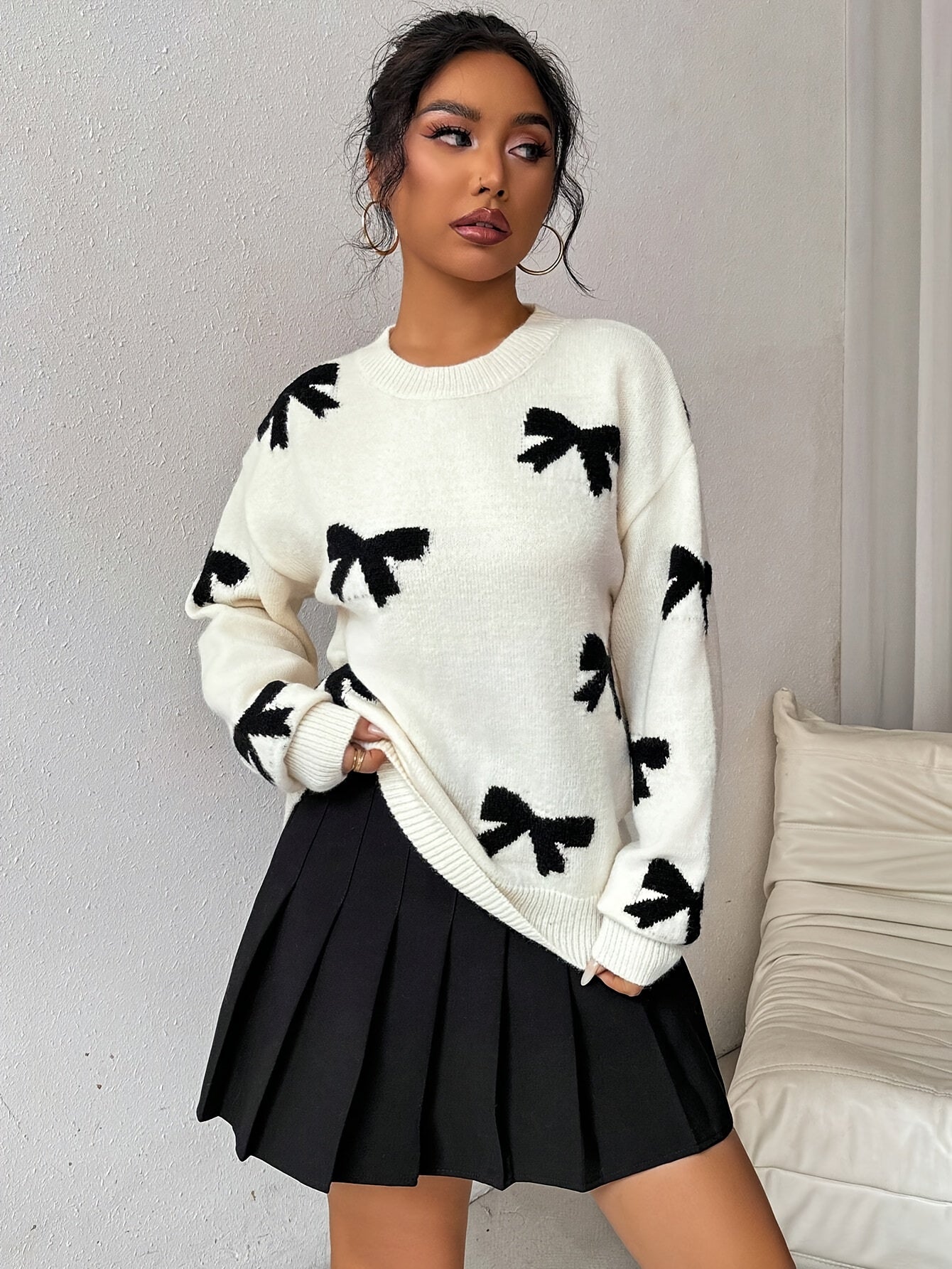 Brita | Knitted jumper with bows