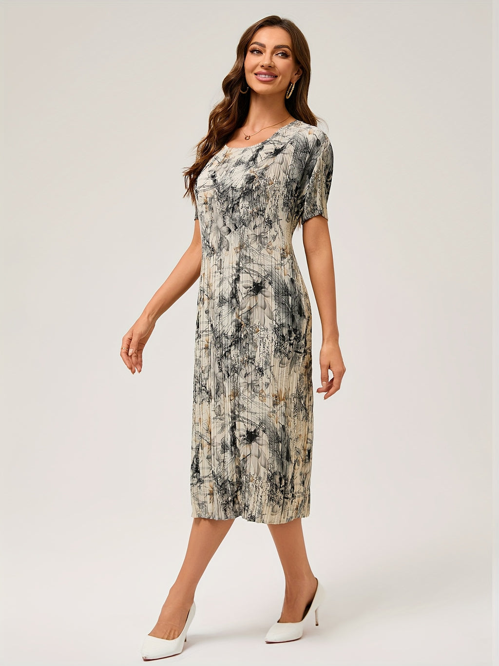 Rosy | Midi dress with print