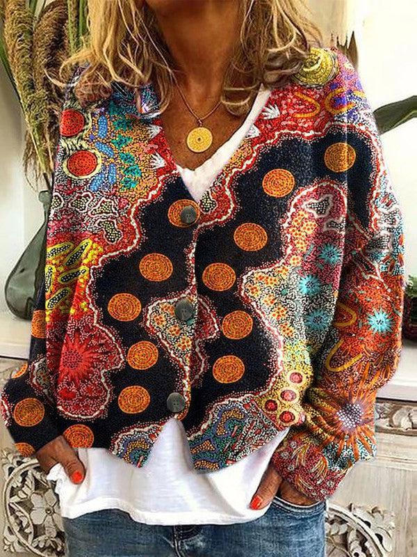Ziva | Multicolor vest met grafische print