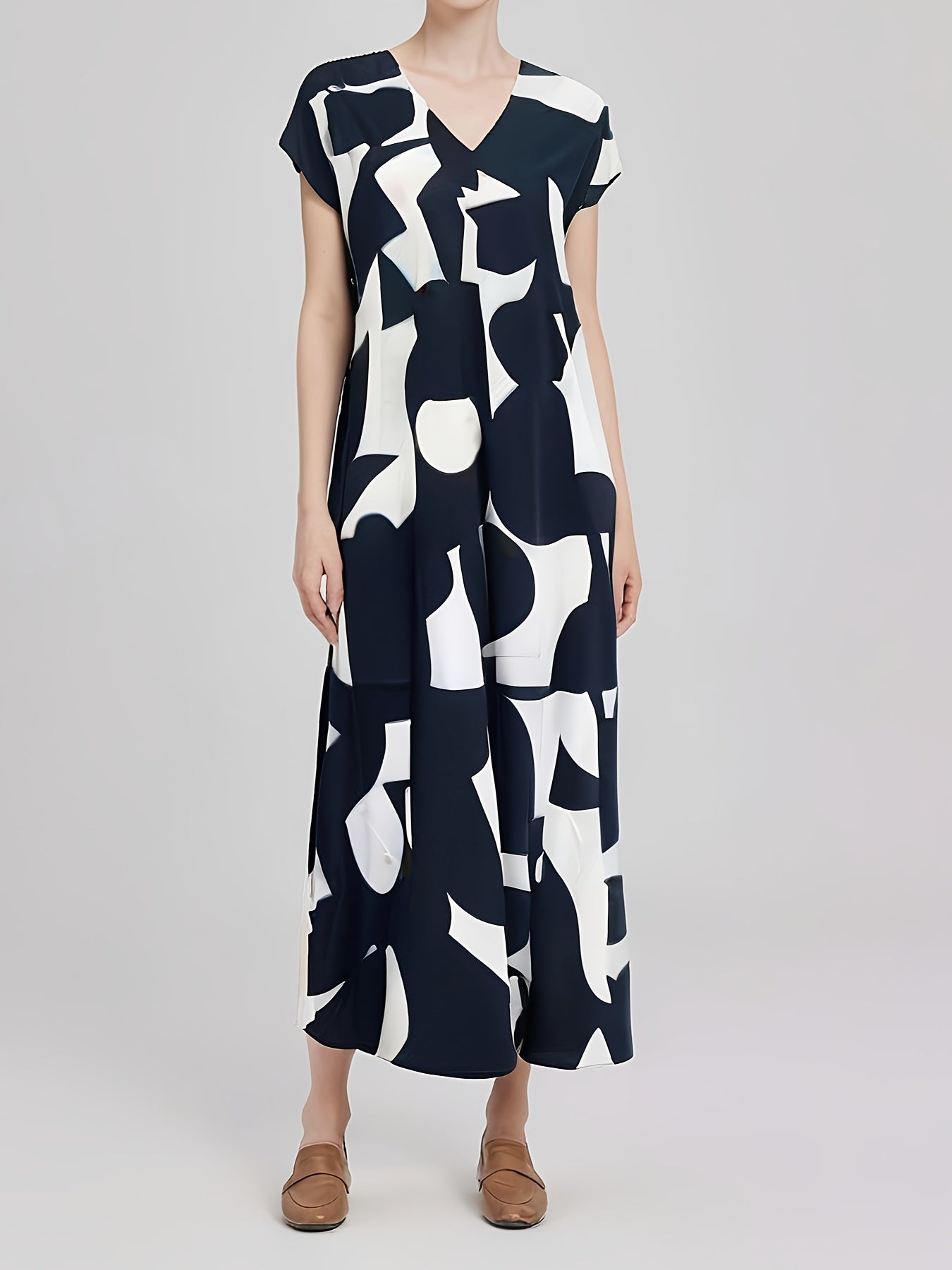 Myra | Zomerjurk met abstracte print