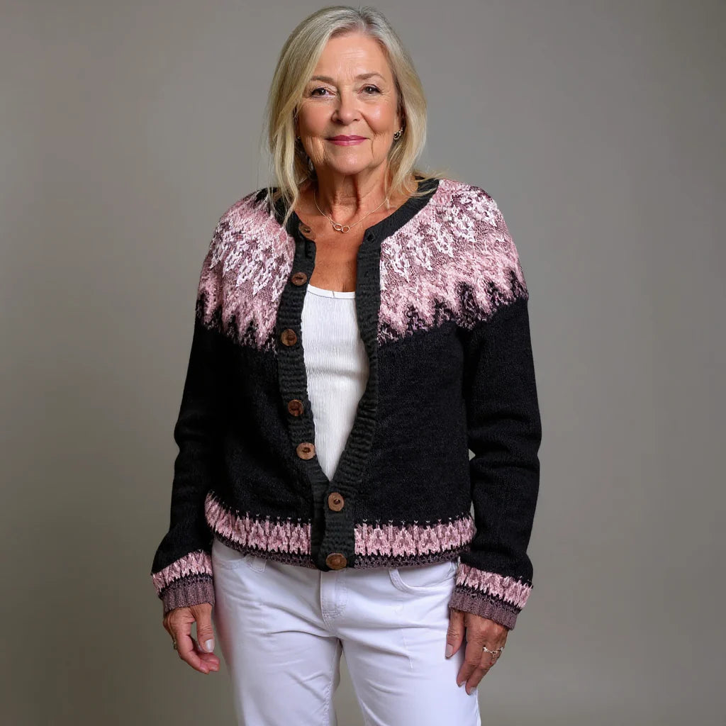 Lisha | Black and pink cardigan