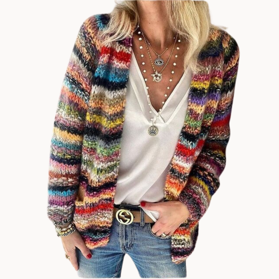 Geena | Meerkleurig open vest